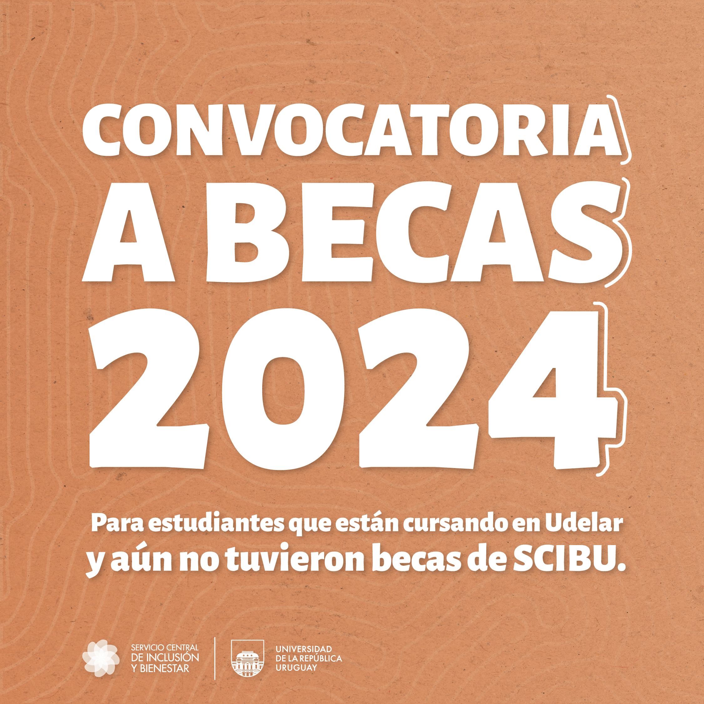 Convocatoria a becas 2024 para estudiantes de Udelar