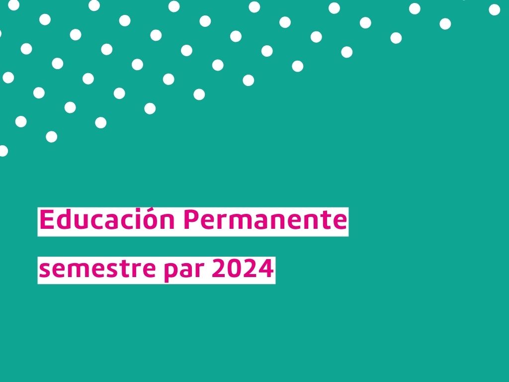 Oferta de cursos de Educación Permanente – segundo semestre 2024